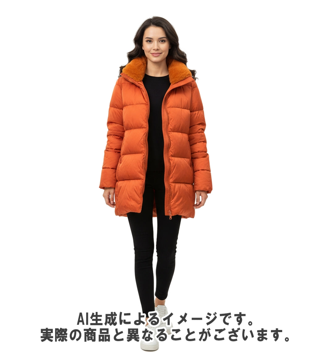 Herno ダウンジャケット フェイクファー タグ フード付き A-Shape インポート ダウンコート PI001753D レディース SIZE 42 (L) ヘルノ