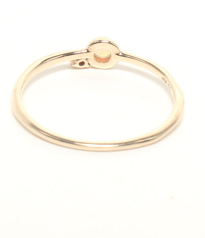 美品 ete リング 指輪 K10 オパール ダイヤ 0.01ct レディース SIZE 11号 エテ