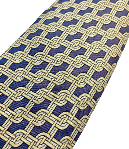 HERMES ネクタイ シルク 100% チェーン柄 7492 IA メンズ エルメス