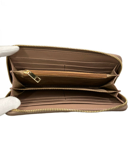 美品 BARCOS ラウンドファスナー長財布 レザー レディース バルコス