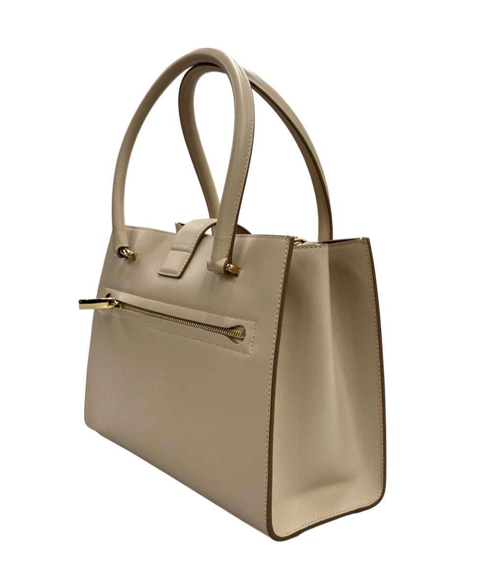 美品 Salvatore Ferragamo ハンドバッグ レザー ガンチーニ AU-21 D658