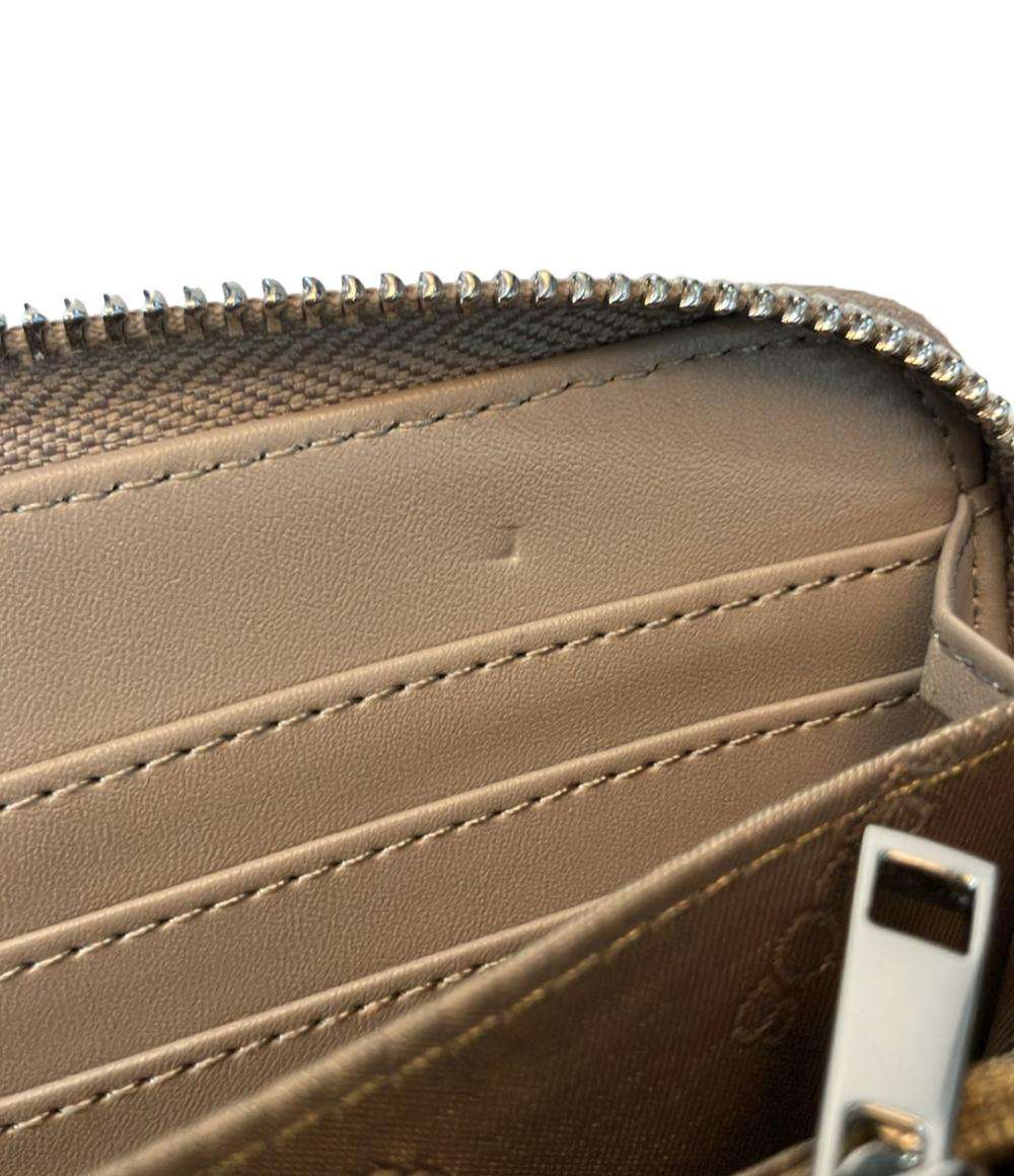 美品 バルコス ラウンドファスナー長財布 レディース BARCOS