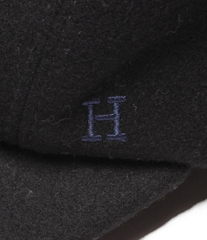 HERMES キャップ カシミヤ100％ スナップボタン式 レディース メンズ SIZE 59 エルメス