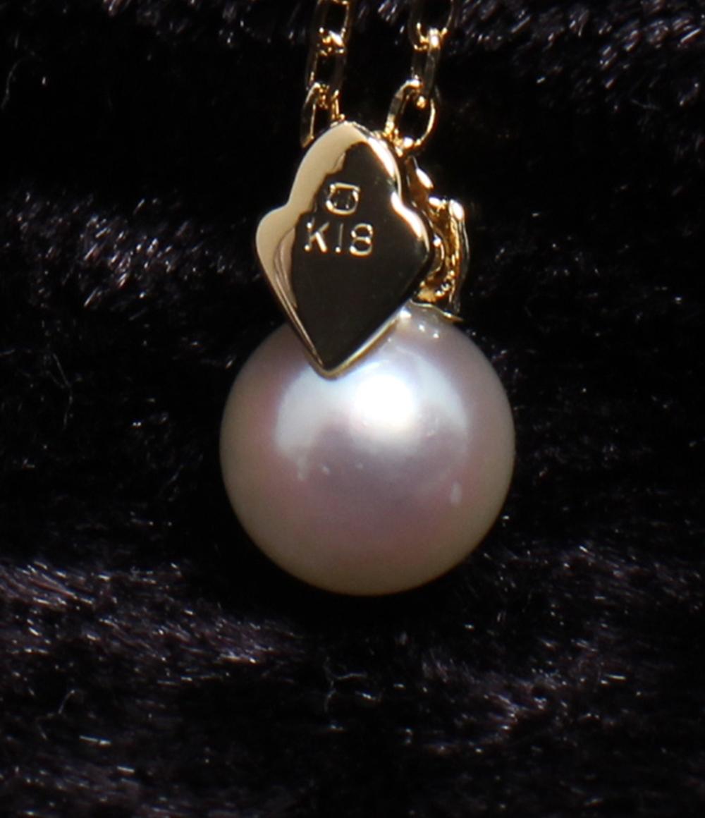 美品 ミキモト ネックレス K18 パール レディース MIKIMOTO