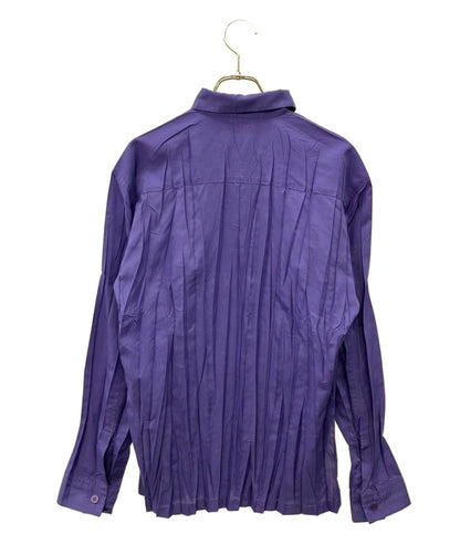 ISSEY MIYAKE 長袖 プリーツシャツ IM94-FJ935 レディース SIZE M イッセイミヤケ