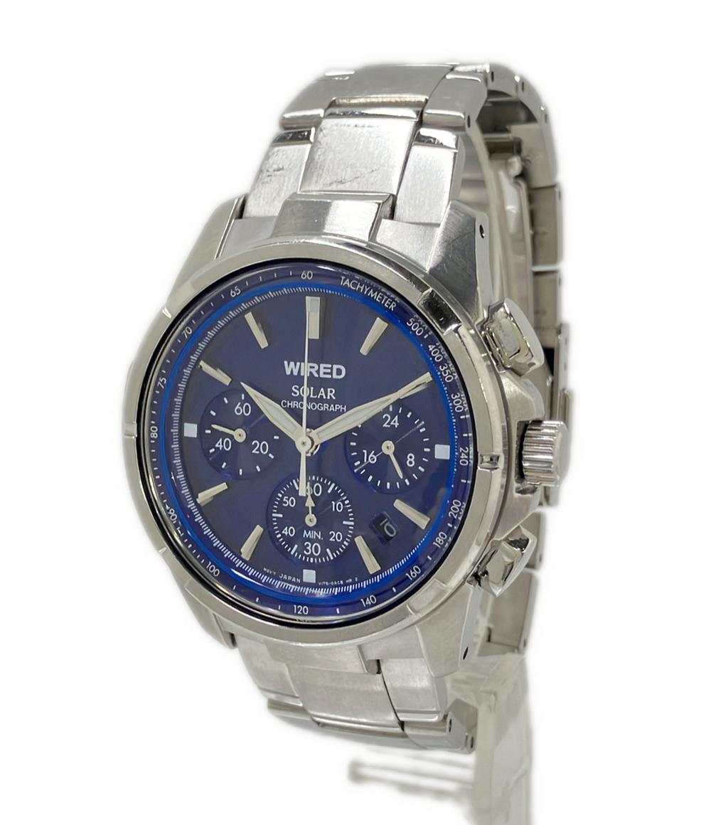 WIRED 腕時計 ソーラー ネイビー V175-0AB0 メンズ ワイアード