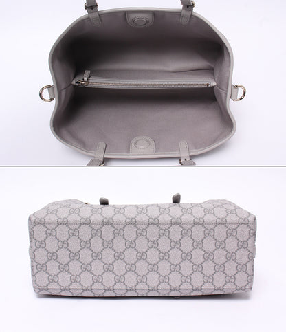 美品 GUCCI スモール トートバッグ 2WAY ハンドバッグ ショルダーバッグ 肩掛け 斜め掛け GGエンブレム 815214 520981 レディース グッチ