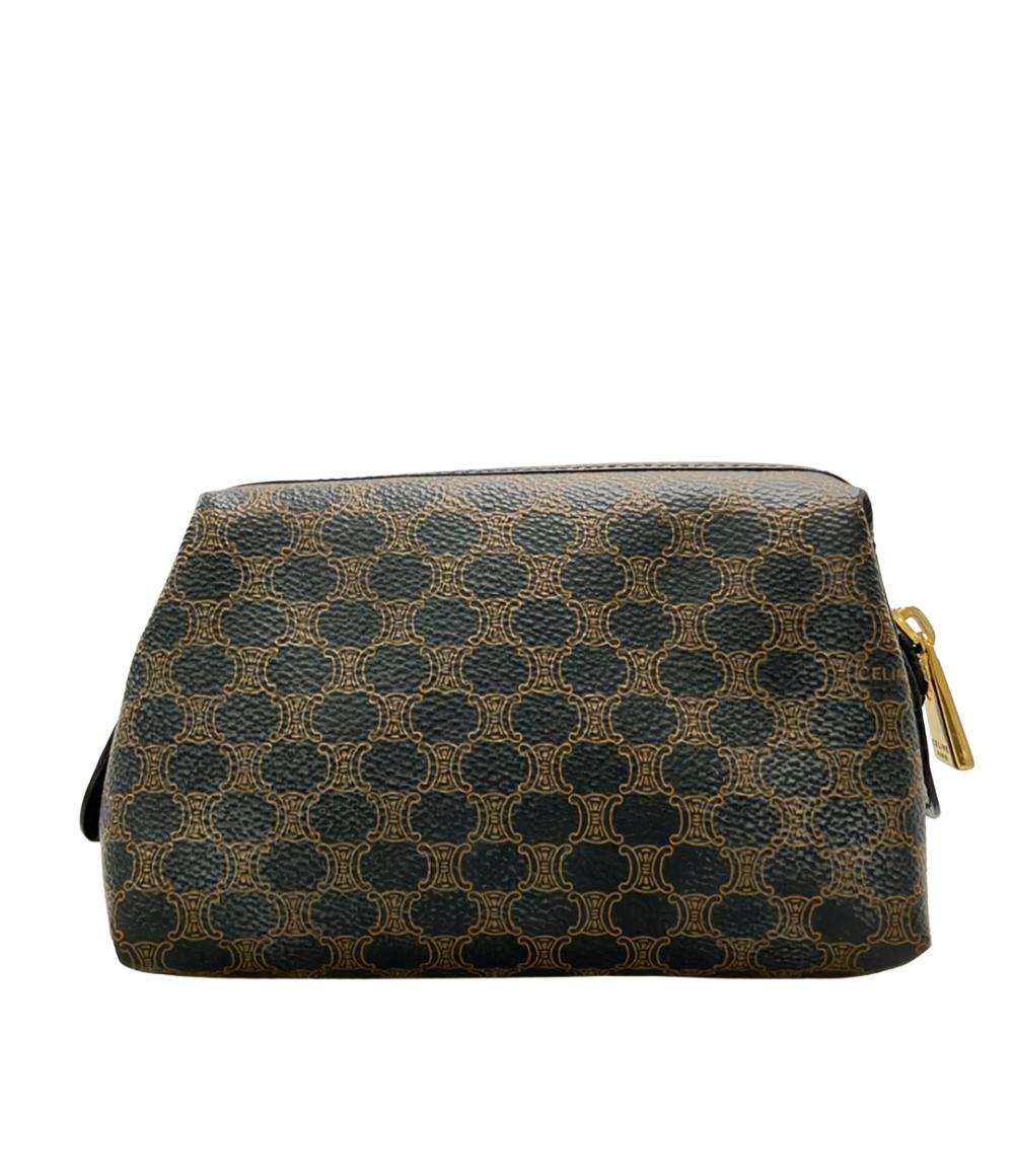 PRADA ラウンドミニポーチ カラビナ付き 三角プレート 1TL431