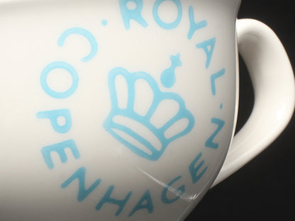 美品 Royal Copenhagen カップ＆ソーサー 2客セット ペア ニューシグネチャー ブルー ロイヤルコペンハーゲン
