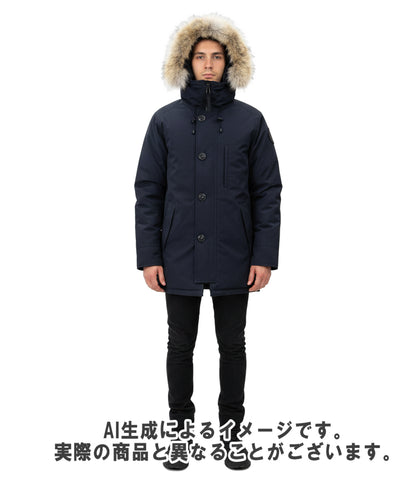 CANADA GOOSE ダウンコート BLACK LABEL ファー付き フロントボタン ダブルジップ CHATEAU PARKA 3426MB メンズ SIZE XS カナダグース