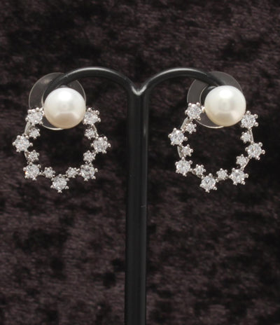 美品 JINKA NEZU ピアス 淡水パール リースモチーフ レディース ジンカ ネヅ