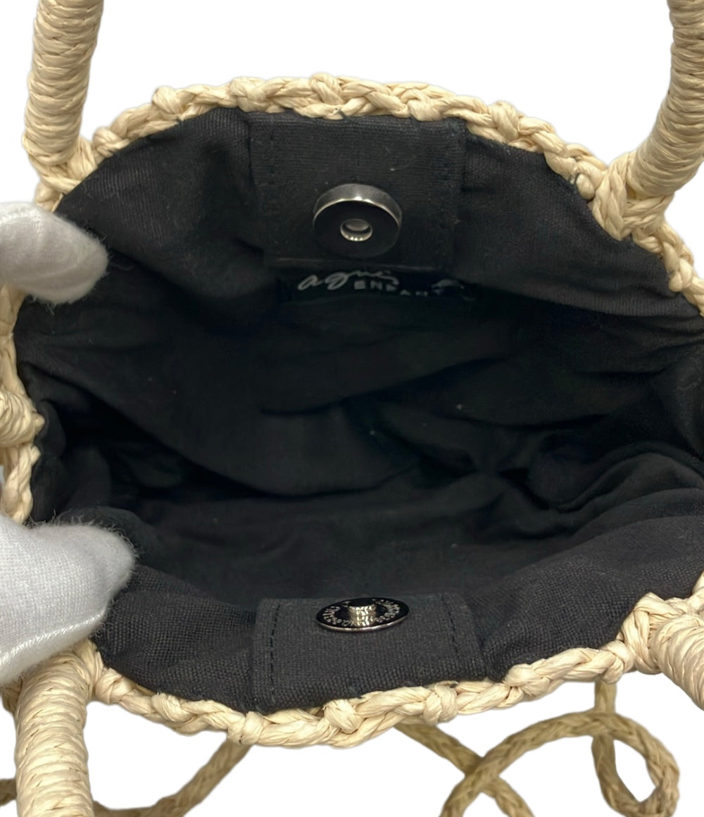 美品 agnes b. ショルダーバッグ 斜め掛け ハンドバッグ かごバッグ レディース アニエスベー
