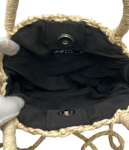 美品 agnes b. ショルダーバッグ 斜め掛け ハンドバッグ かごバッグ レディース アニエスベー
