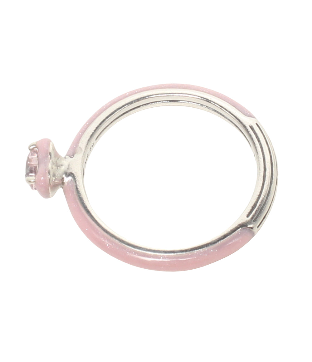 美品 PANDORA リング 指輪 SV925 ハート ピンク レディース SIZE 10号 パンドラ