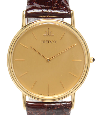 SEIKO CREDOR 腕時計 18KT クオーツ ゴールド 5A74-0030 メンズ セイコー・クレドール