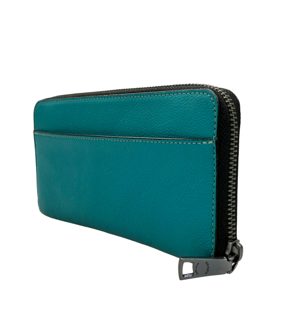 美品 COACH ラウンドファスナー長財布 レザー 58102 メンズ コーチ