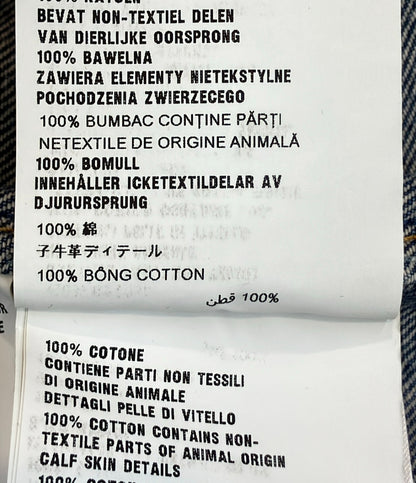 美品 PRADA 半袖デニムシャツ トライアングルプレート GEC067 メンズ SIZE L プラダ