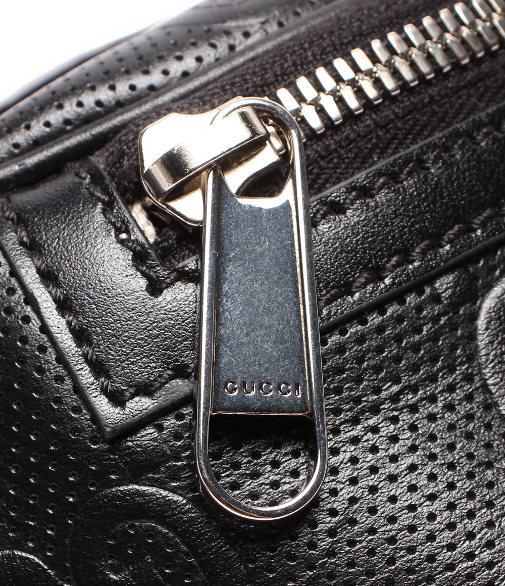美品 GUCCI ウエストポーチ ボディバッグ GGエンボス 658582 325040 メンズ グッチ