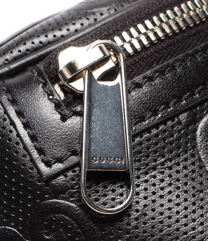 美品 GUCCI ウエストポーチ ボディバッグ GGエンボス 658582 325040 メンズ グッチ