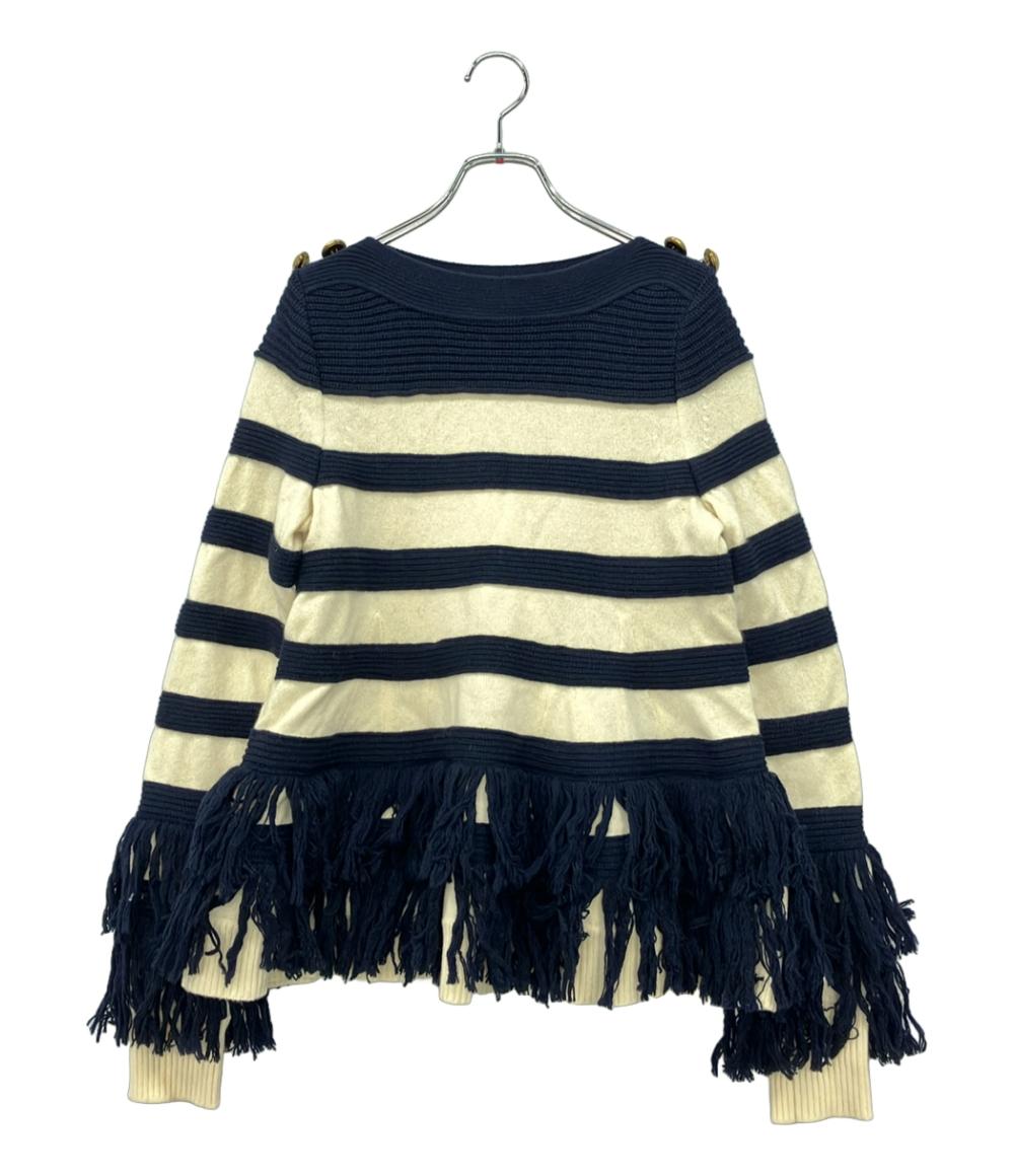 サカイ フリンジボーダーニット レディース SIZE 1 (S) Sacai