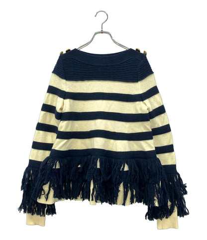 サカイ フリンジボーダーニット レディース SIZE 1 (S) Sacai