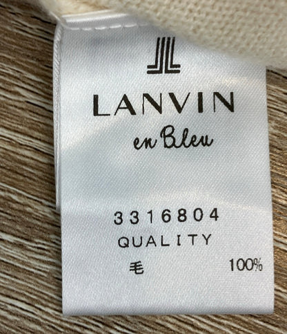 美品 LANVIN en Bleu 長袖ニット ロールカラー タグ付き 3316804 レディース SIZE 38 (M) ランバンオンブルー