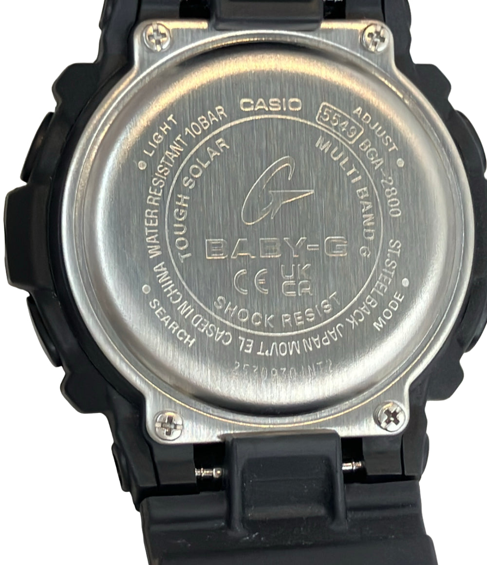 美品 CASIO 腕時計 Baby-G ソーラー ブラック BGA-2800 レディース カシオ