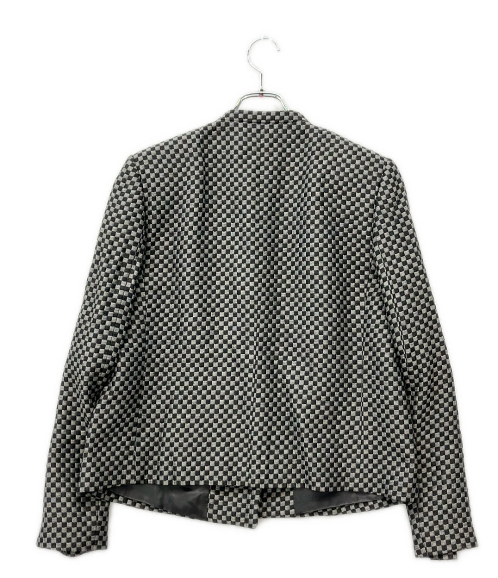 美品 GIORGIO ARMANI ノーカラージャケット MAG91T MA401 レディース SIZE 44 (L) ジョルジオアルマーニ