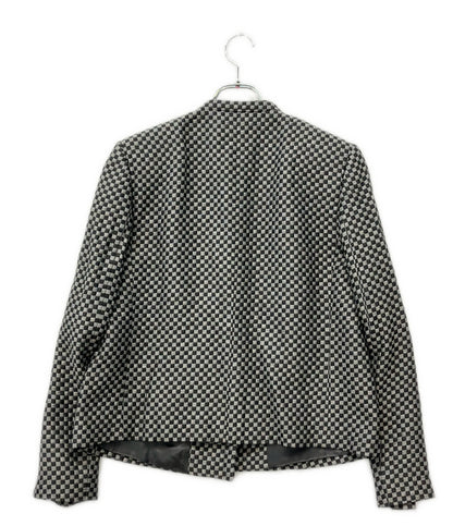 美品 GIORGIO ARMANI ノーカラージャケット MAG91T MA401 レディース SIZE 44 (L) ジョルジオアルマーニ