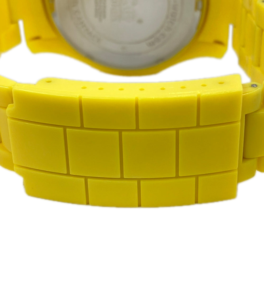 美品 ice watch 腕時計 クオーツ イエロー レディース メンズ アイスウォッチ