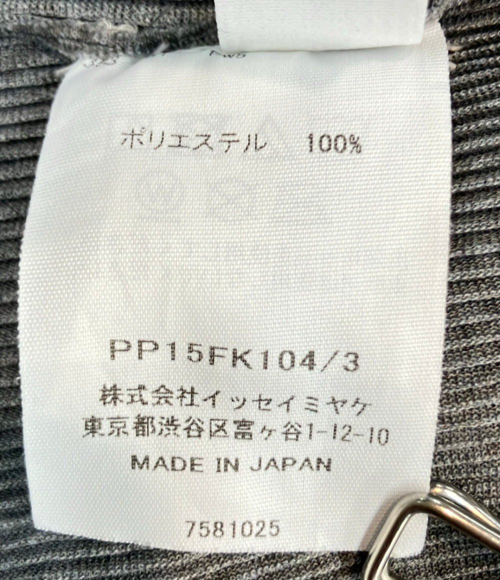 PLEATS PLEASE 半袖Tシャツ カットソー ライトグレー MIST BASICS モード PP15FK104 レディース SIZE 3 (L) プリーツプリーズ