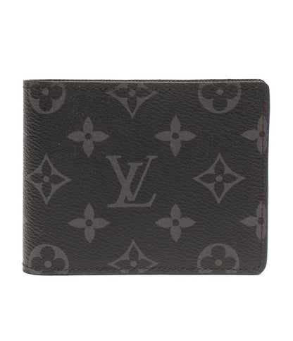 美品 LOUIS VUITTON 二つ折り財布 ポルトフォイユ･ミュルティプル モノグラムエクリプス M61695 メンズ ルイ・ヴィトン