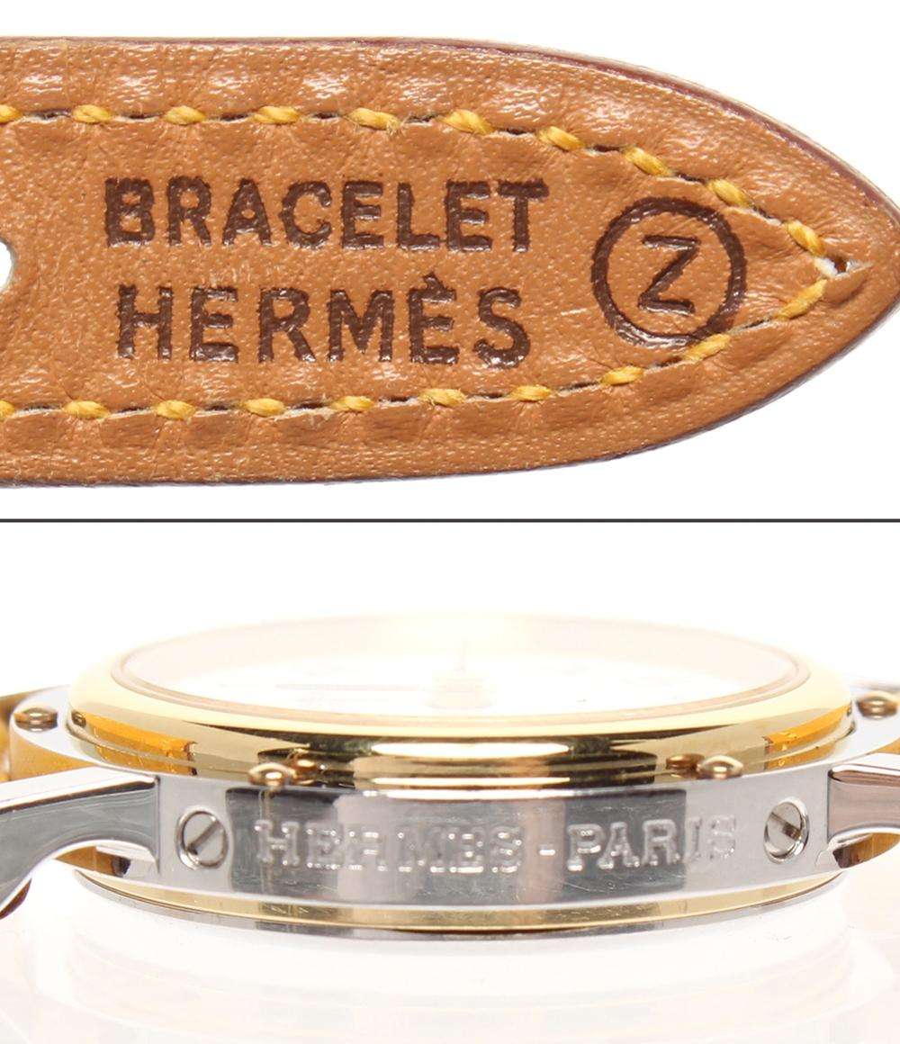 エルメス 腕時計 ○Z刻印 クリッパー クオーツ ホワイト レディース HERMES