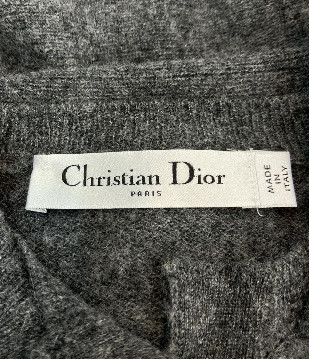 Christian Dior 長袖ニット カシミヤ100% パールボタン 354S48AM053