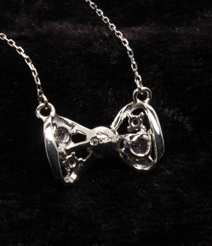 ディズニー ネックレス K10  淡水パール マリーちゃん リボンモチーフ レディース Disney