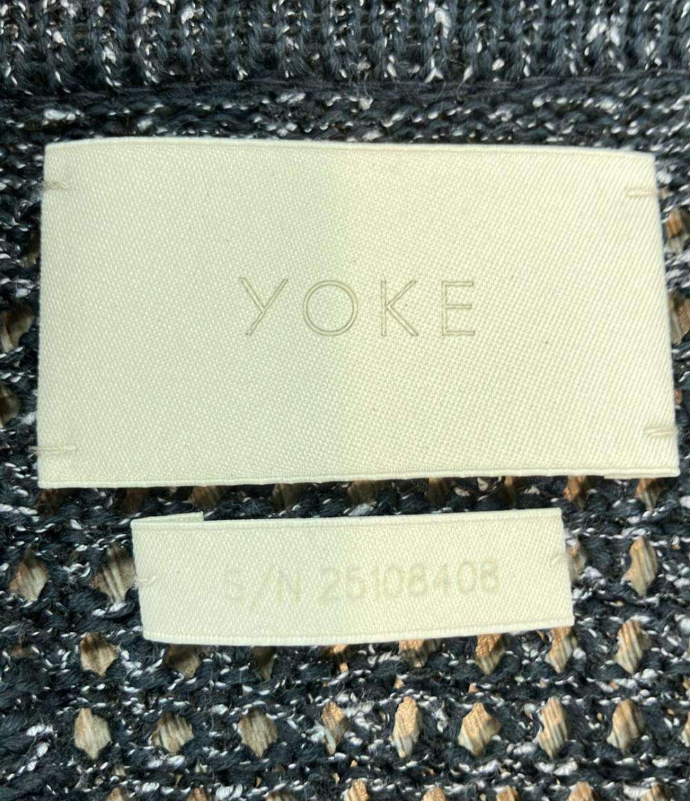 YOKE 長袖カーディガン 25SS メッシュ編み MESH KNITTED SHIRT CARDIGAN YK25SS0956S メンズ SIZE 3 (L) ヨーク