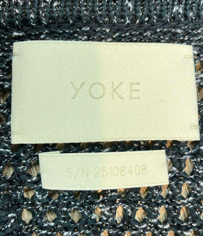 YOKE 長袖カーディガン 25SS メッシュ編み MESH KNITTED SHIRT CARDIGAN YK25SS0956S メンズ SIZE 3 (L) ヨーク