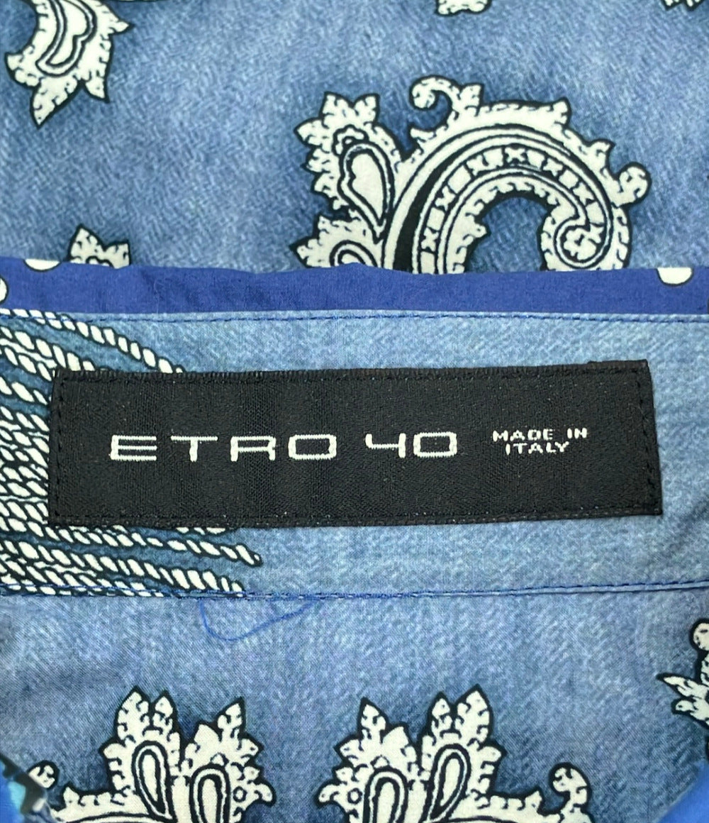 美品 ETRO 長袖シャツワンピース ペイズリー柄 レディース SIZE 40 (M) エトロ