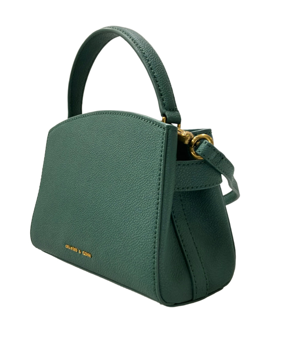 美品 CHARLES&KEITH ハンドバッグ ショルダーバッグ 2WAY 斜め掛け レザー レディース チャールズ＆キース