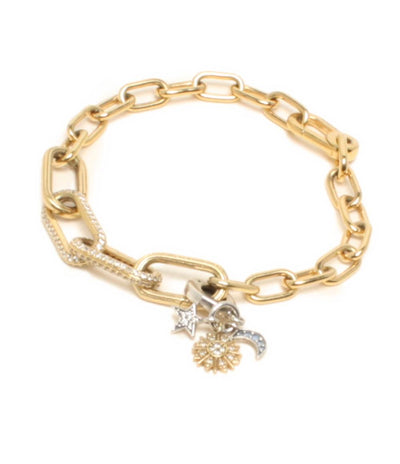 PANDORA ブレスレット SV925 太陽モチーフ 月モチーフ 星モチーフ レディース パンドラ