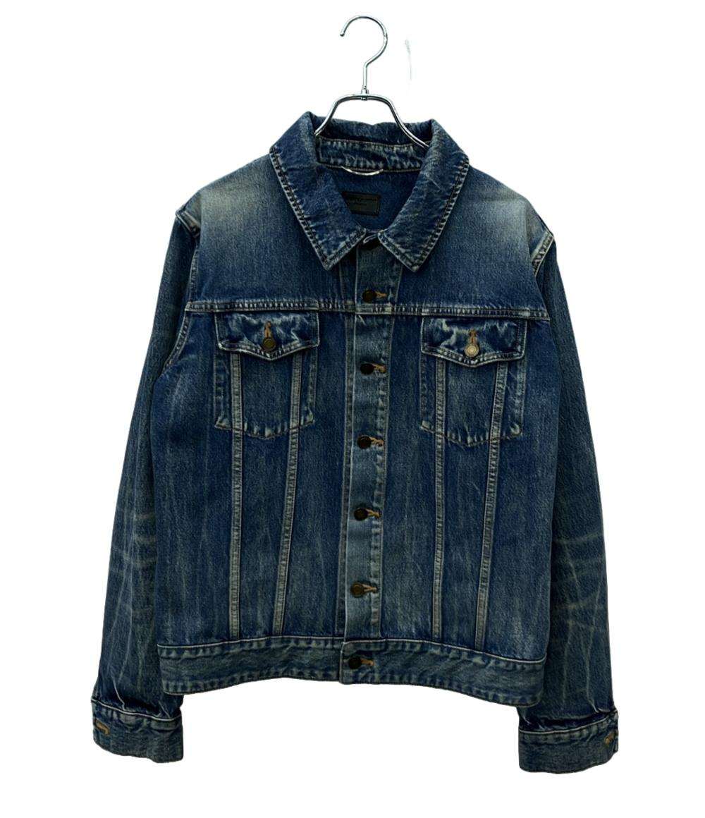 SAINT LAURENT デニムジャケット 2017AW ヴィンテージ加工 フラミンゴ 587541 メンズ SIZE XL サンローラン