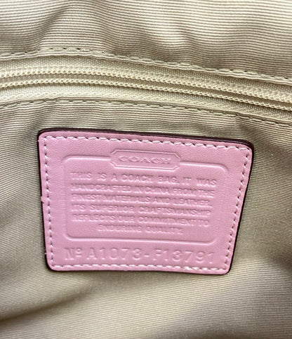 美品 COACH ショルダーバッグ 斜め掛け リボン シグネチャー F13791 レディース コーチ