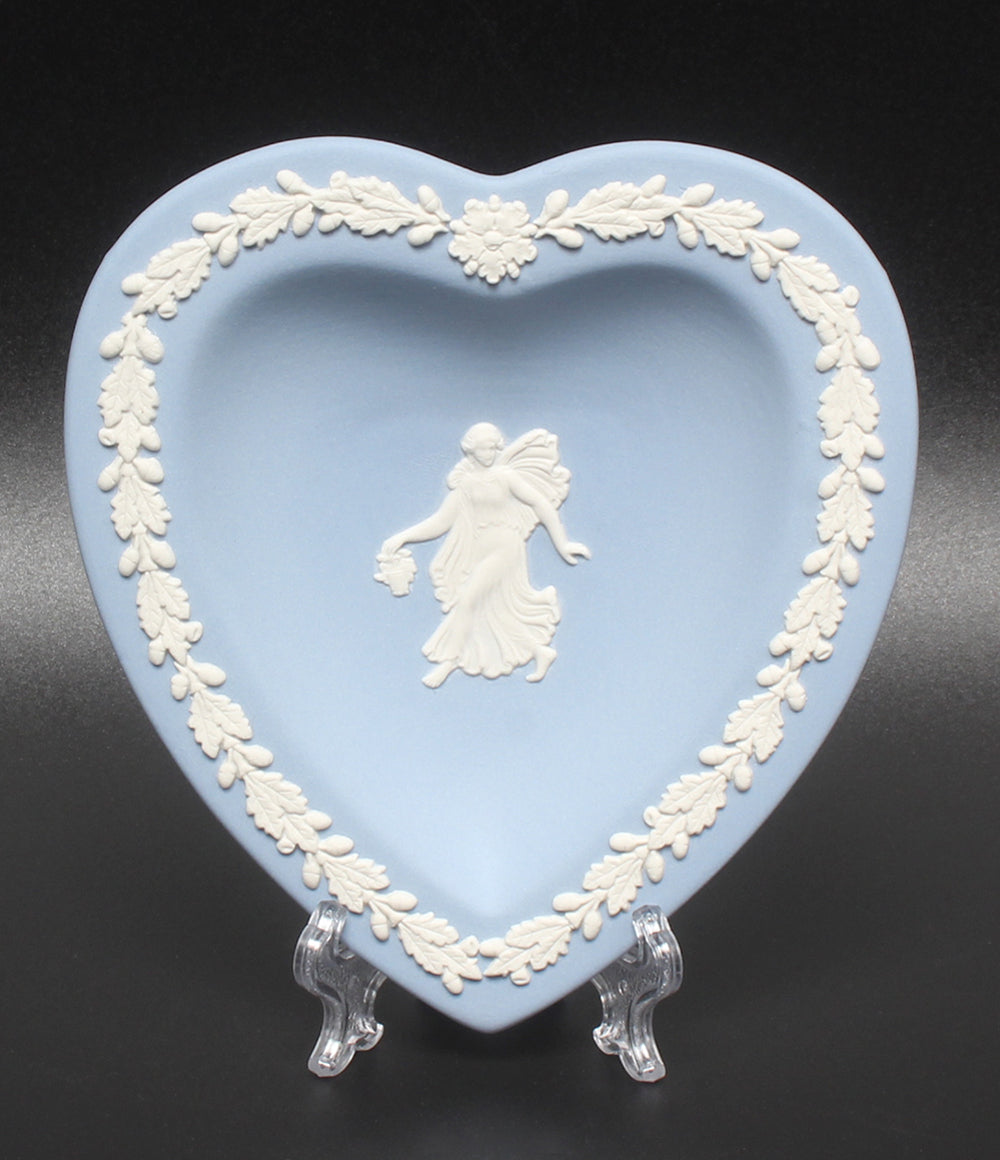 美品 WEDGWOOD トレイ プレート ハート 12cm ジャスパー ウエッジウッド