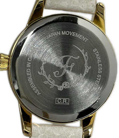 美品 Maison de FLEUR ぬ 腕時計 クオーツ ホワイト レディース メゾンドフルール