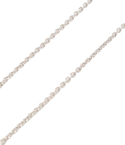 美品 TASAKI ネックレス K18 SV925 ダイヤ0.01ct ハートモチーフ レディース タサキ