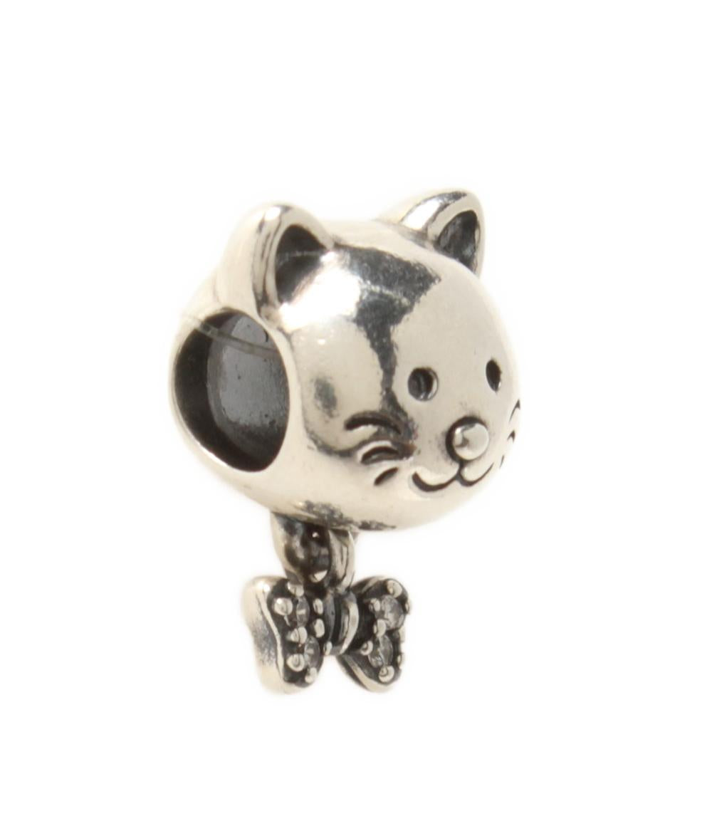 PANDORA チャーム 猫 SV925 ペットキャット&ボウ レディース パンドラ