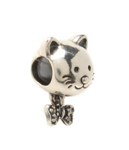 PANDORA チャーム 猫 SV925 ペットキャット&ボウ レディース パンドラ