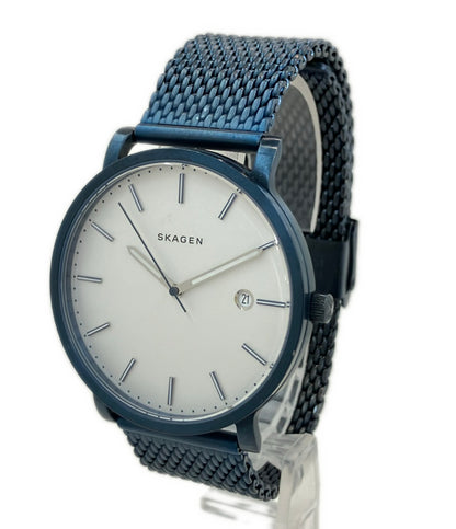 美品 SKAGEN 腕時計 クオーツ ホワイト SKW6326 メンズ スカーゲン