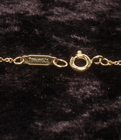 美品 ティファニー ネックレス K18 Pt950 3Pダイヤ ドッツハート  