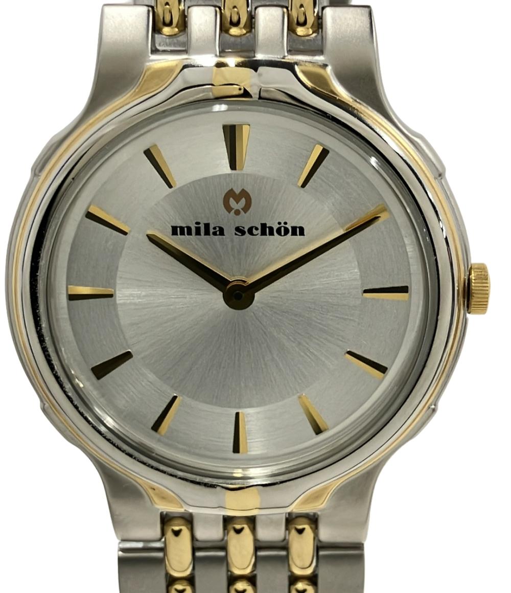 ミラショーン 腕時計 クオーツ シルバー 1L22 メンズ mila schon